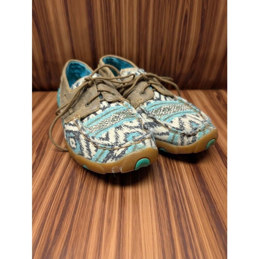 Twisted X Women's Boat Shoe Driving Moccasins WDM0133 10M